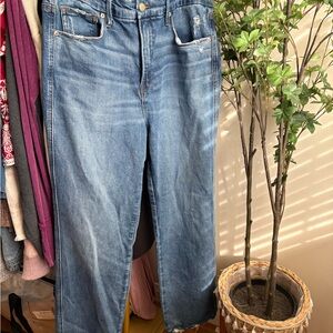 Good American Blue Straight Leg Jeans